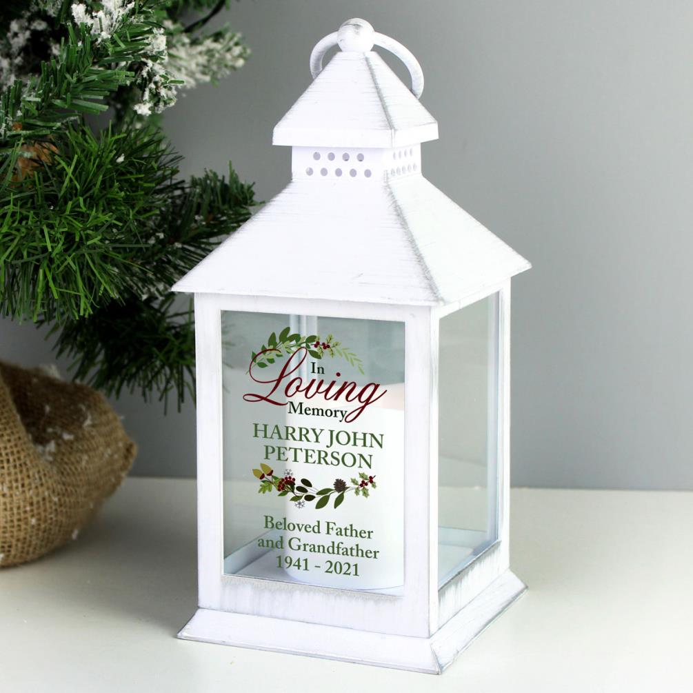 Personalised In Loving Memory White Lantern Extra Image 2